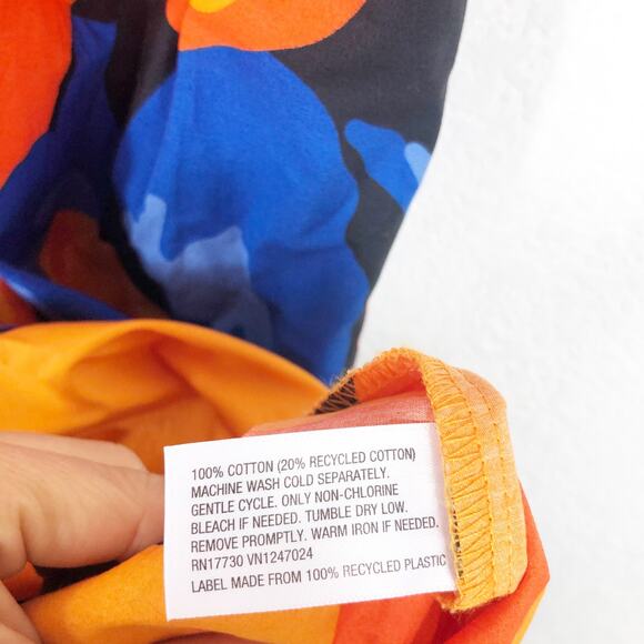 NWT Tabitha Brown Floral Print Puff-Sleeve Tie-Back Midi Dress Size 10 Cut Out - Picture 6 of 13